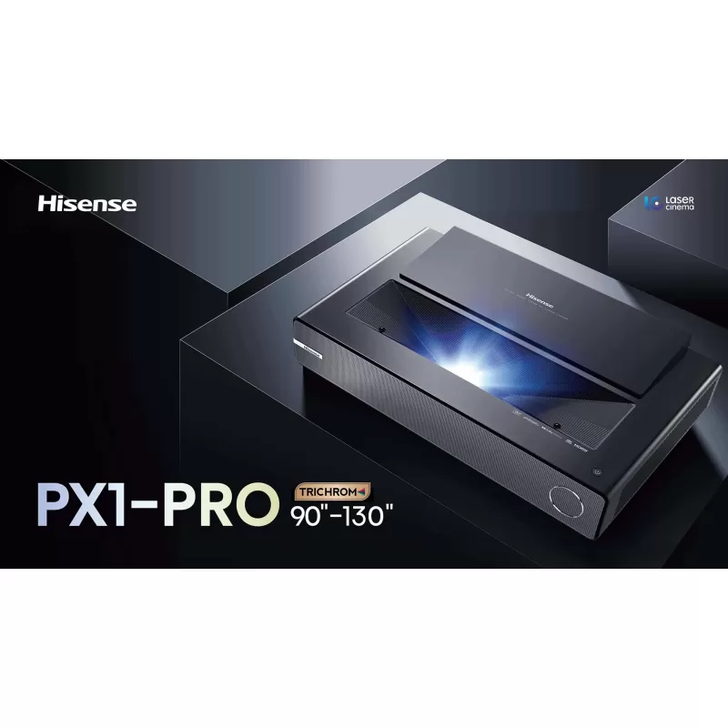 Proiettore Hisense PX1-PRO 4K UHD Triple-Laser UST da 2200 lumen, un'immagine 4K nitidissima, vista superiore