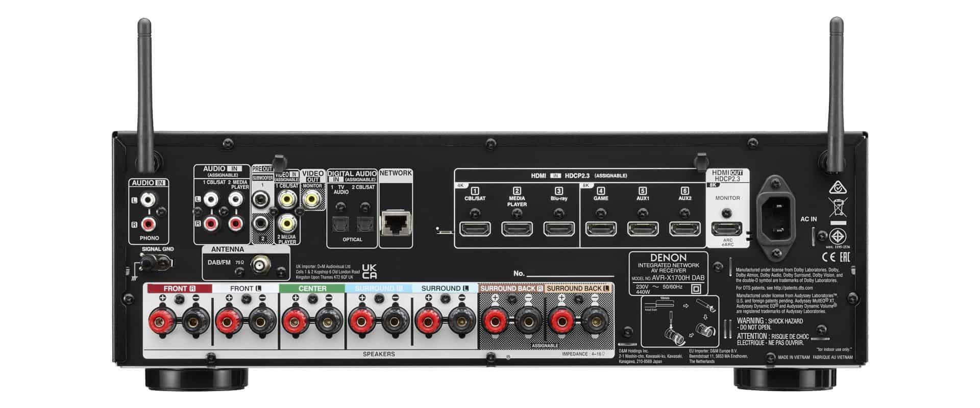 Denon AVR - X1700H - Sintoamplificatore AV